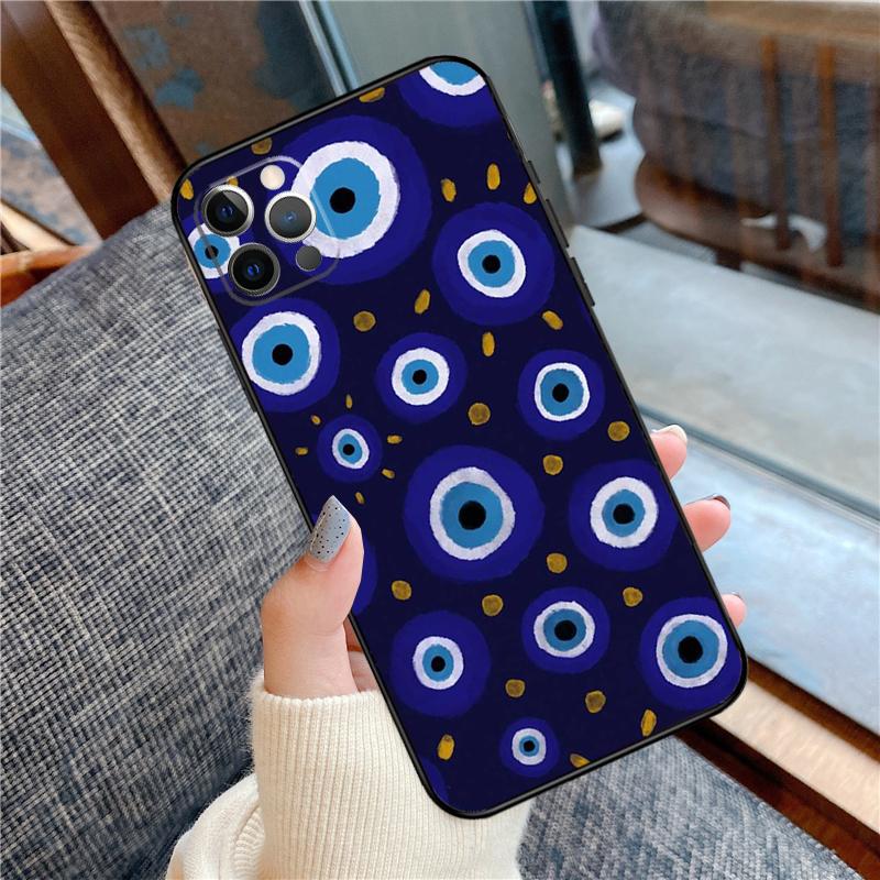 Evil Eye Lucky Eye Blue Phone Case For iPhone 16 15 14 13 12 11 Pro Max 12 13 mini XR 15 16 Plus 16e Cover Shell