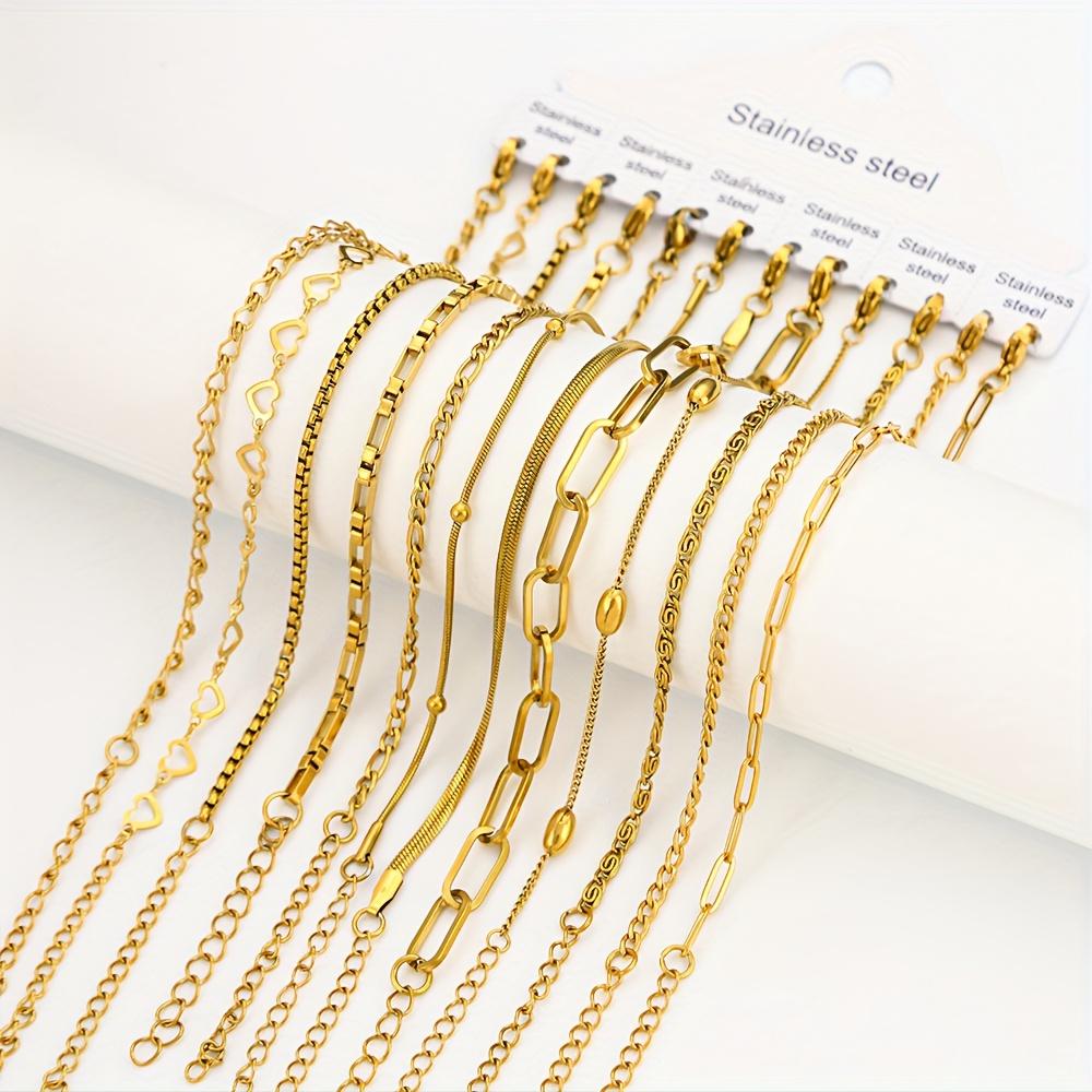 12PCS Women's Stainless Steel Bracelet Set, Elegant Jewelry Set for Women, Suitable for Daily Wear, Party Accessories and Gifts