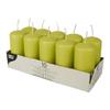 Cylindrical Candles - PAP STAR - Ø 40 Mm - 90 Mm - Kiwi Color - Indoor Use