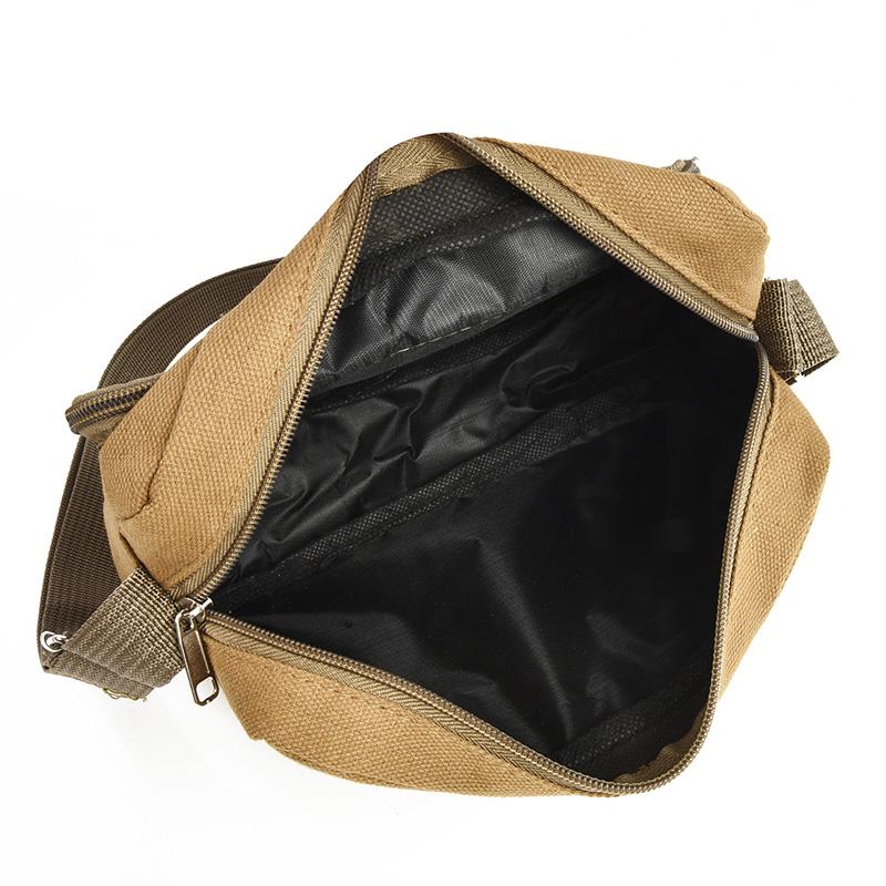 Men's Canvas Waist Bag - Durable Outdoor Sports Pack with High Capacity (Multifunctional Phone Purse for Running/Hiking)