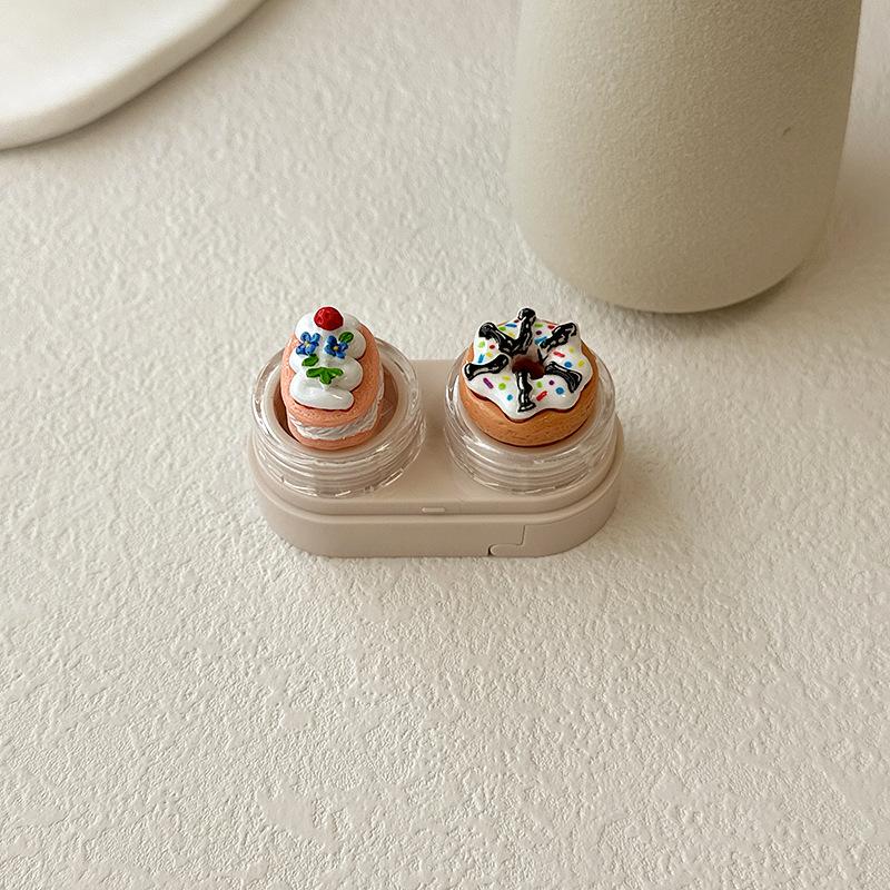 1pc Mini Contact Lens Case for Eyes Travel Kit Holder Cartoon Cute Cosmetic Contact Lenses Case Box Container Travel Accessaries