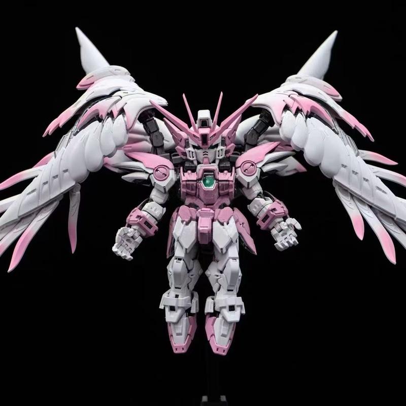 Fashnics Pink New Mgsd Wing Zero Ew Snow White Cherry Blossom Pre-Sprayed Version Assembly Model Kit Action Figures Plastic Toys Gifts