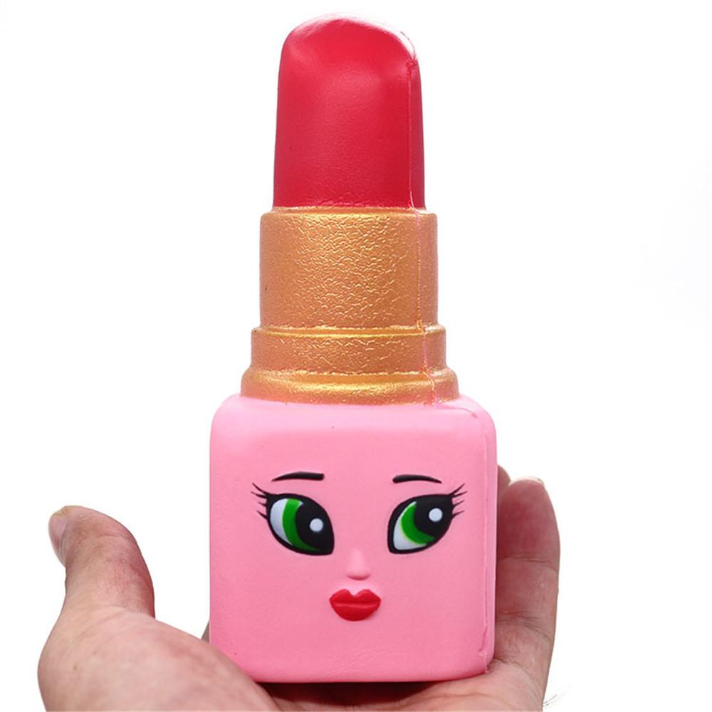Hot Soft Beauty Lipstick Slow Rising Stress Toy