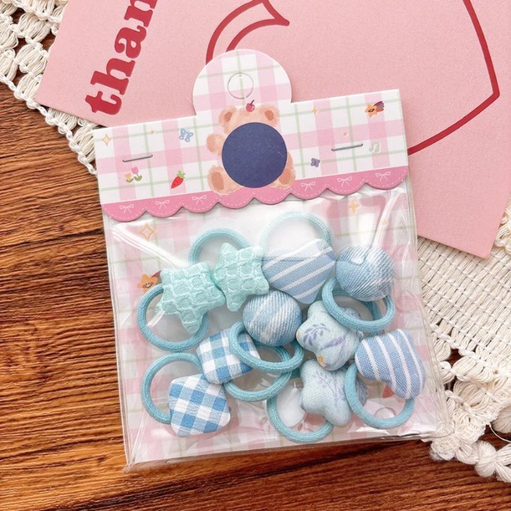 5/10 Stück Kinder Kleine Gummibänder Herz Schleife Mini Mädchen Haarseile Bänder Baby Mädchen Süße Haarbänder Kopfschmuck