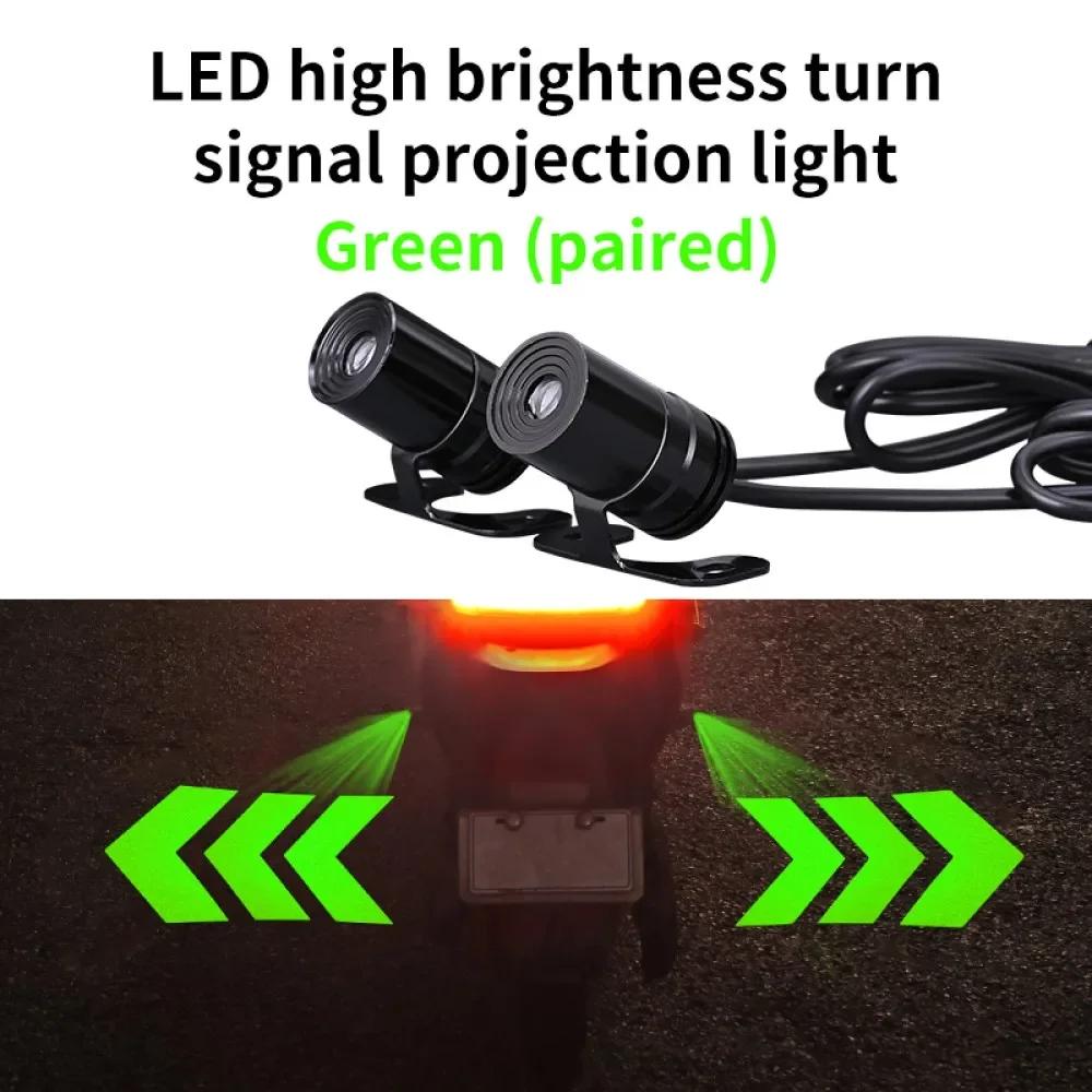 2PCS Motorcycle Turn Signal LED Projection Light Electric Car Street Modification Welcome Decoration Anti-collision Laser Light