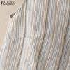 ZANZEA Women Casual V-neck Summer Sleeveless Stripe Tank Tops