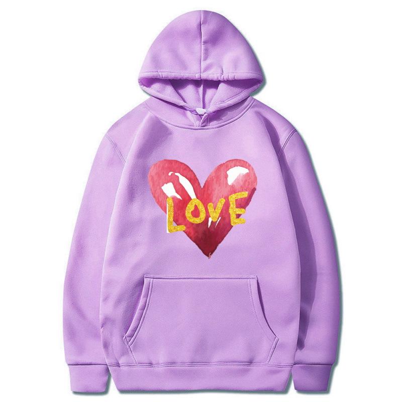 Unisex LOVE Letter Hoodie Sweatshirt - European Size