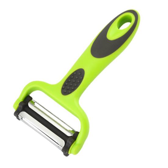 3-in-1 Peeler with Double-Knife Design Shredding Scraping Ergonomic Anti-Slip Handle Lightweight Portable Fruit Vegetable Peeler Kitchen Tool
