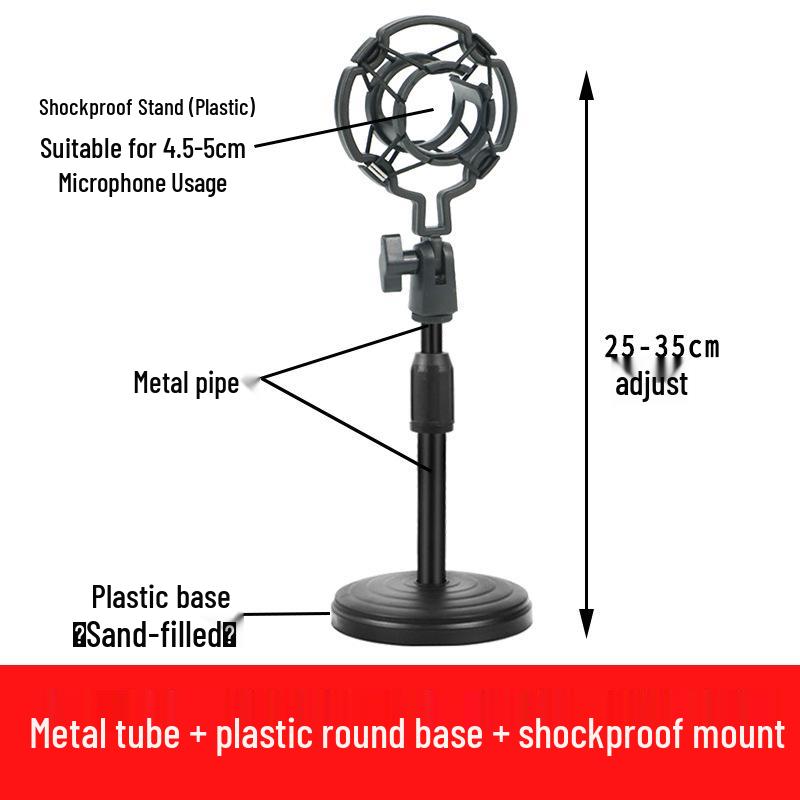 Universal Multi-functional Desktop Microphone Stand for Live Broadcast, Conferences, Speeches, Presentations, and Singing.