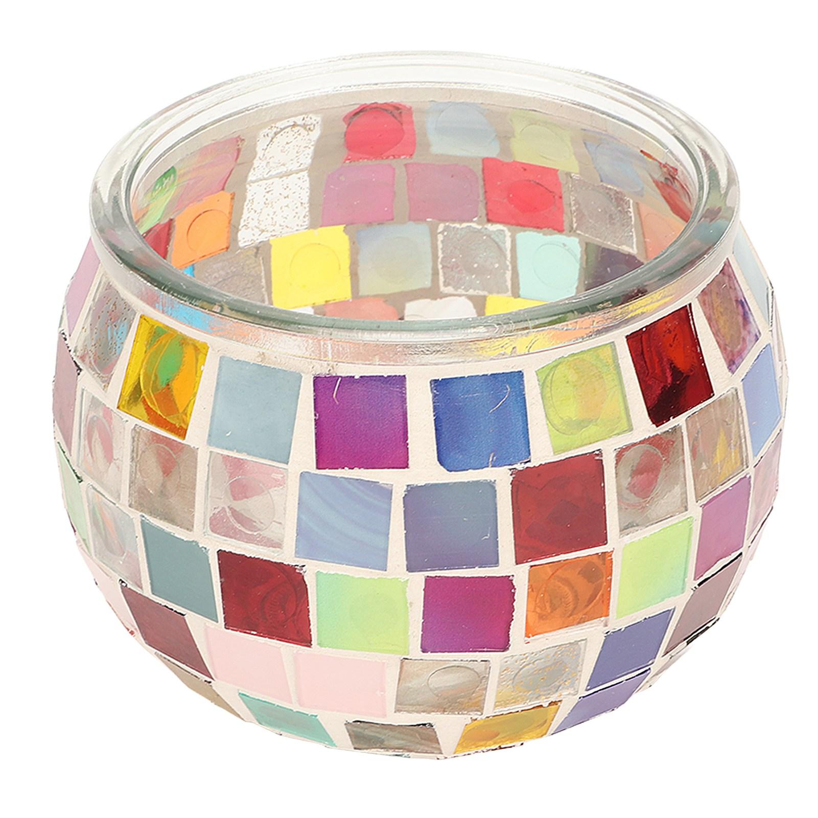 

Мозаичный стеклянный подсвечник ручной работы, красочный, романтичный, мозаичный стеклянный подсвечник для украшения дома, бара, ужина