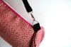 Yoga bag mat jute linen fabric Diamond pattern Pink Organic [Ajee] (yoga case) Hand-woven