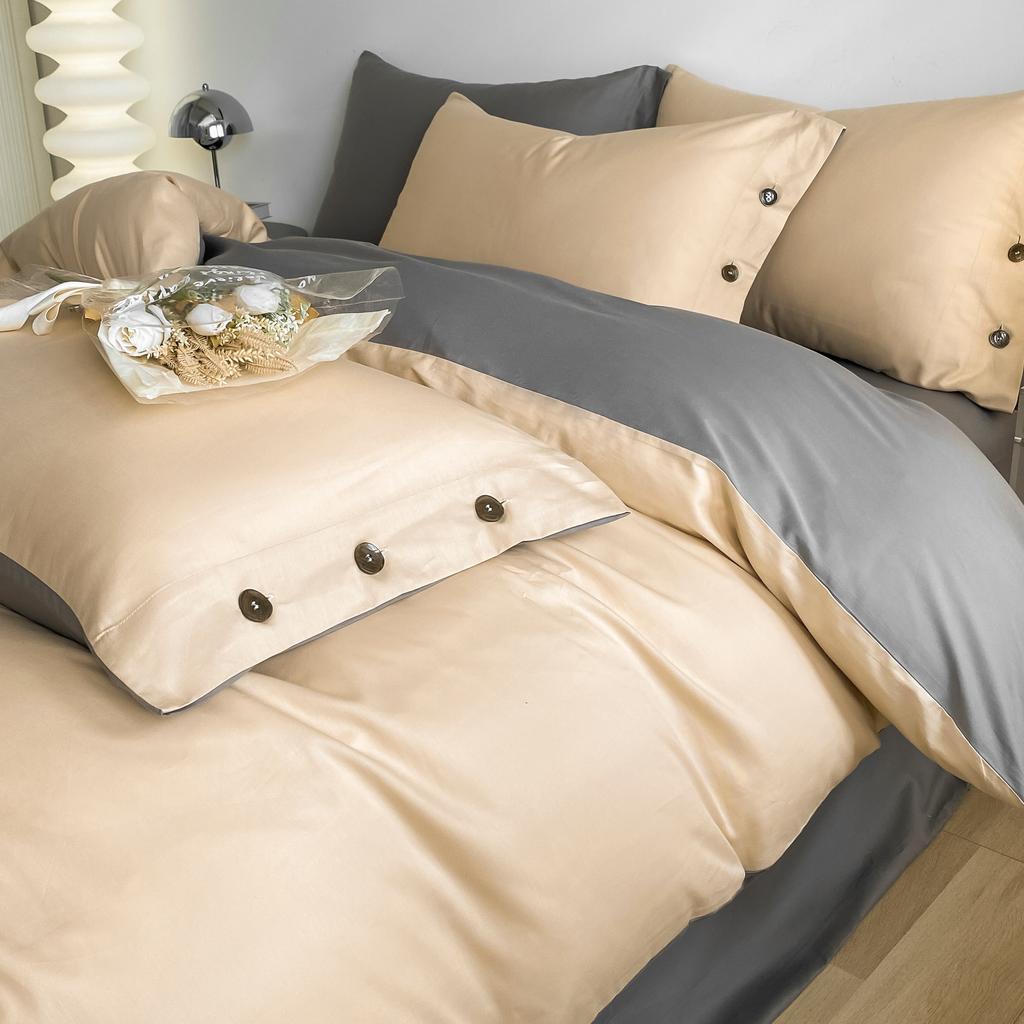 Luxury Egyptian Cotton Bedding Set Simple Nordic Duvet Cover Flat/Fitted Sheet With Pillowcase Bed Linen Queen Double King Size