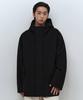 Wool Blend Oversized Hooded Short Coat [Black]