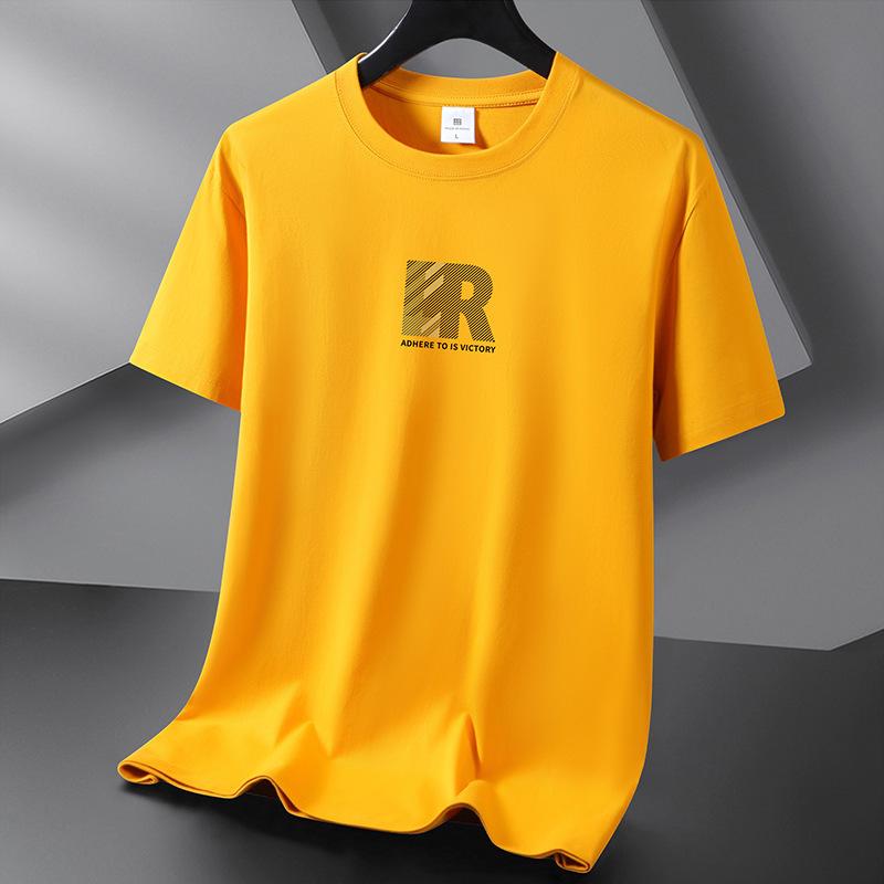 R Herrenmode Kurzarm-T-Shirt aus reiner Baumwolle S-6XL
