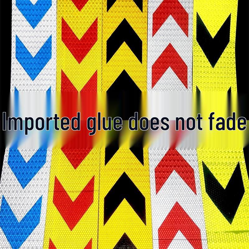 Reflective Arrow Guide Bumper Sticker for Cars and Trucks