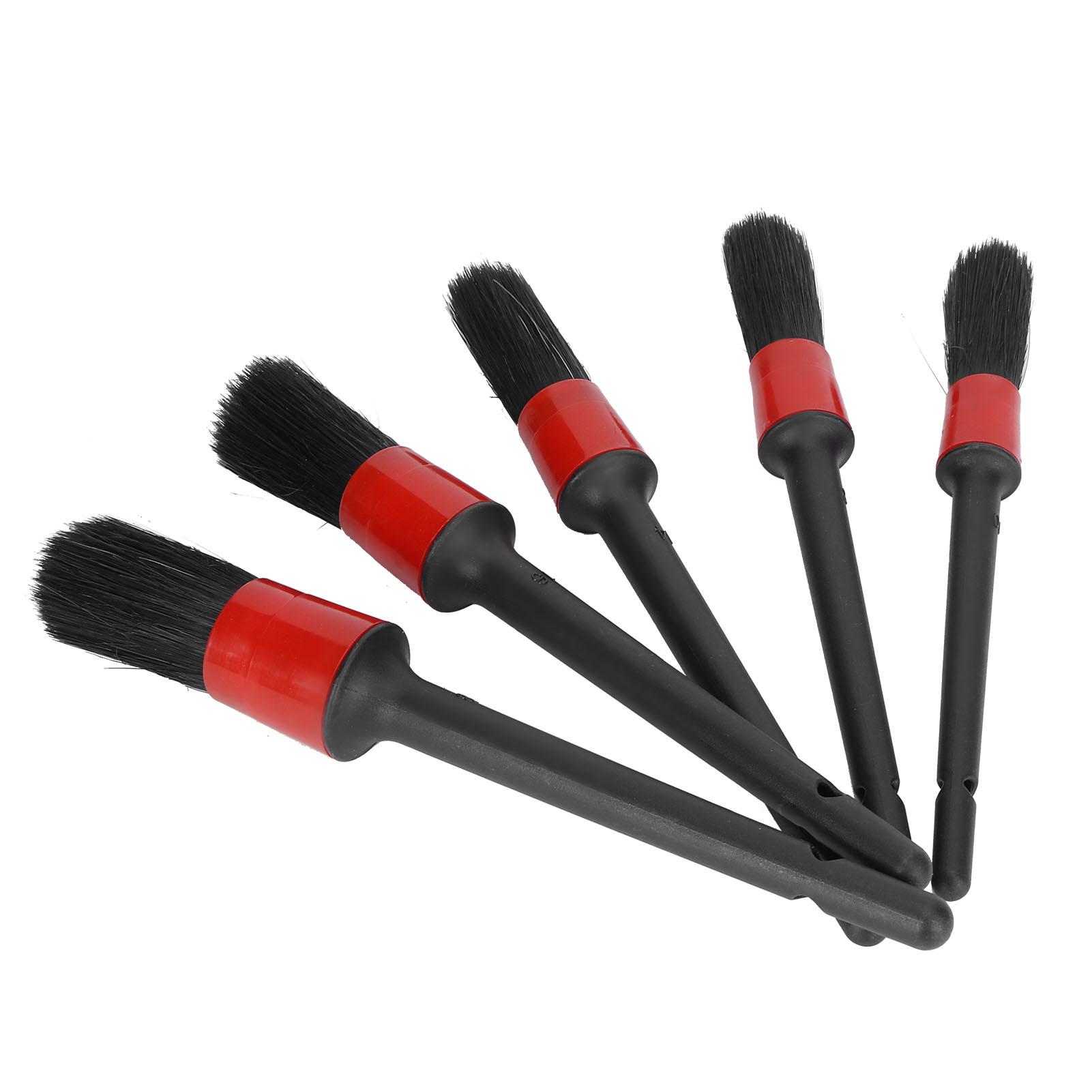 

5PCS Car Detailing Brush Set Auto Detail Brush Cleaning Kit for Cleaning Wheels Air Vents Engine