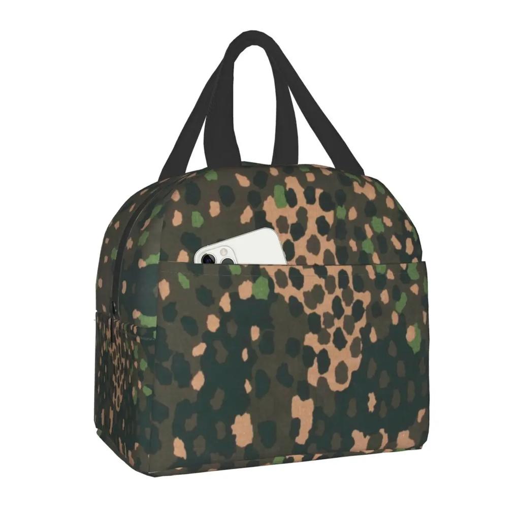 Military Camo Insulated Lunch Bag for Women Waterproof Army Camouflage Cooler Thermal Lunch Tote Office Picnic Food Bento Box