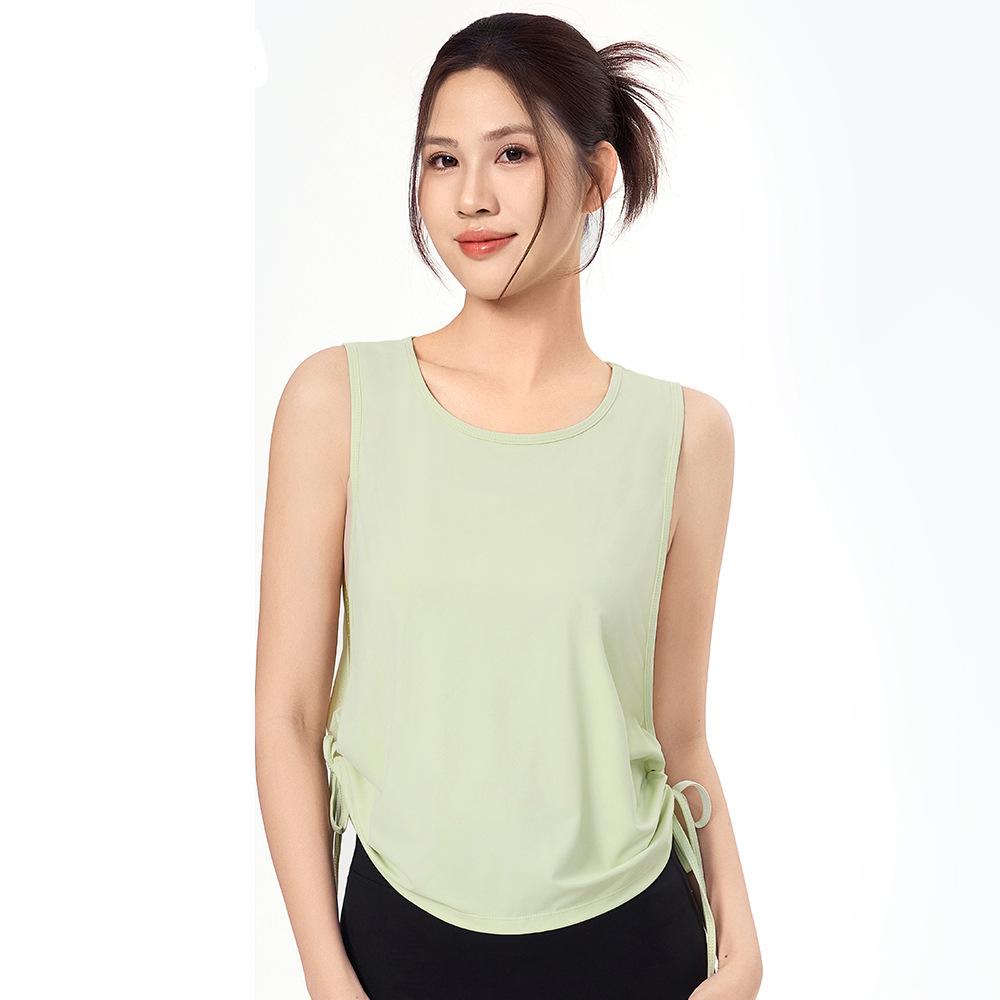 Women's Spring Summer Yoga Running Mesh Tank Top - Quick-Drying, Sleeveless, Loose Fit