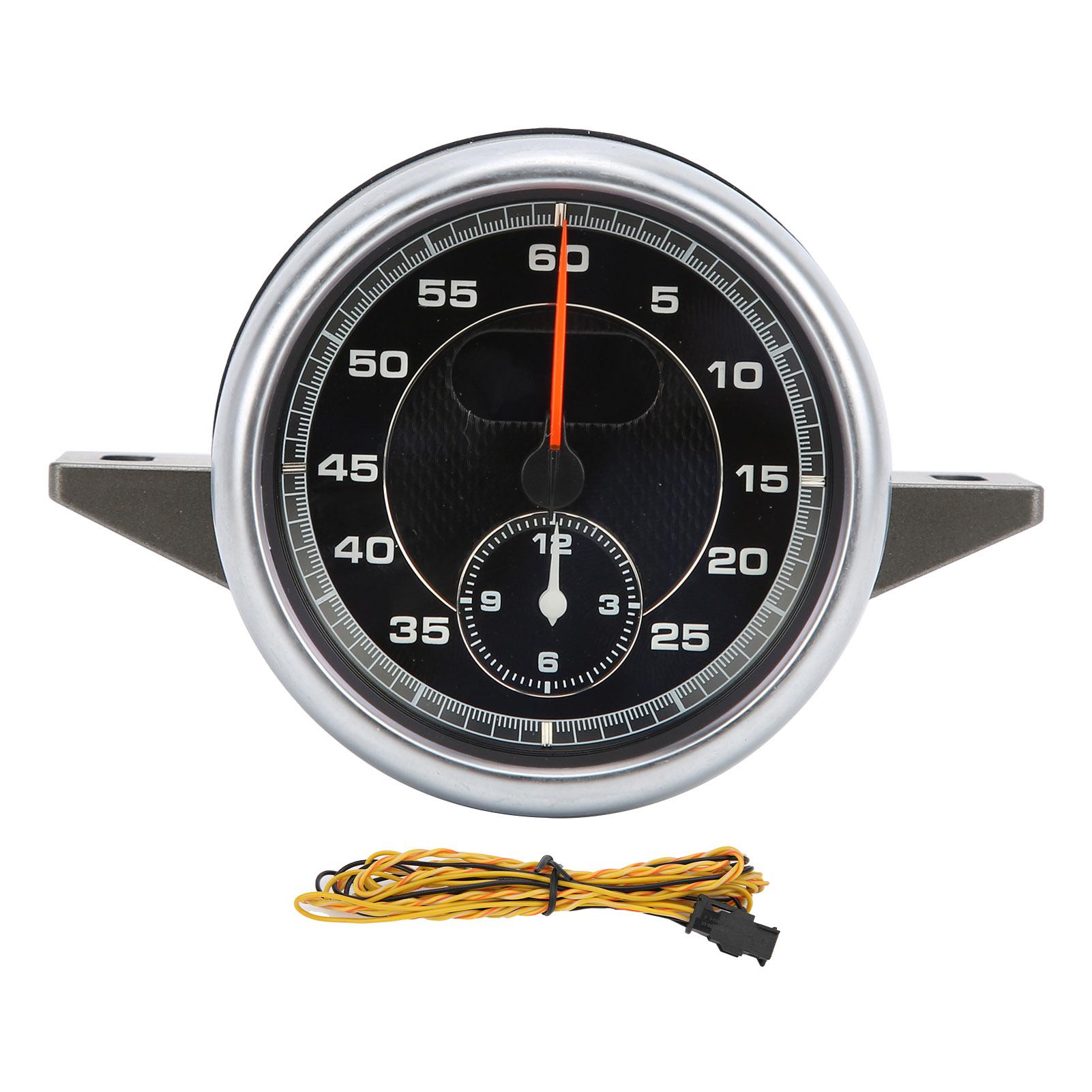 Dashboard Gauge Clock Automobile Modification Replacement for Panamera 2010‑2016Black nero