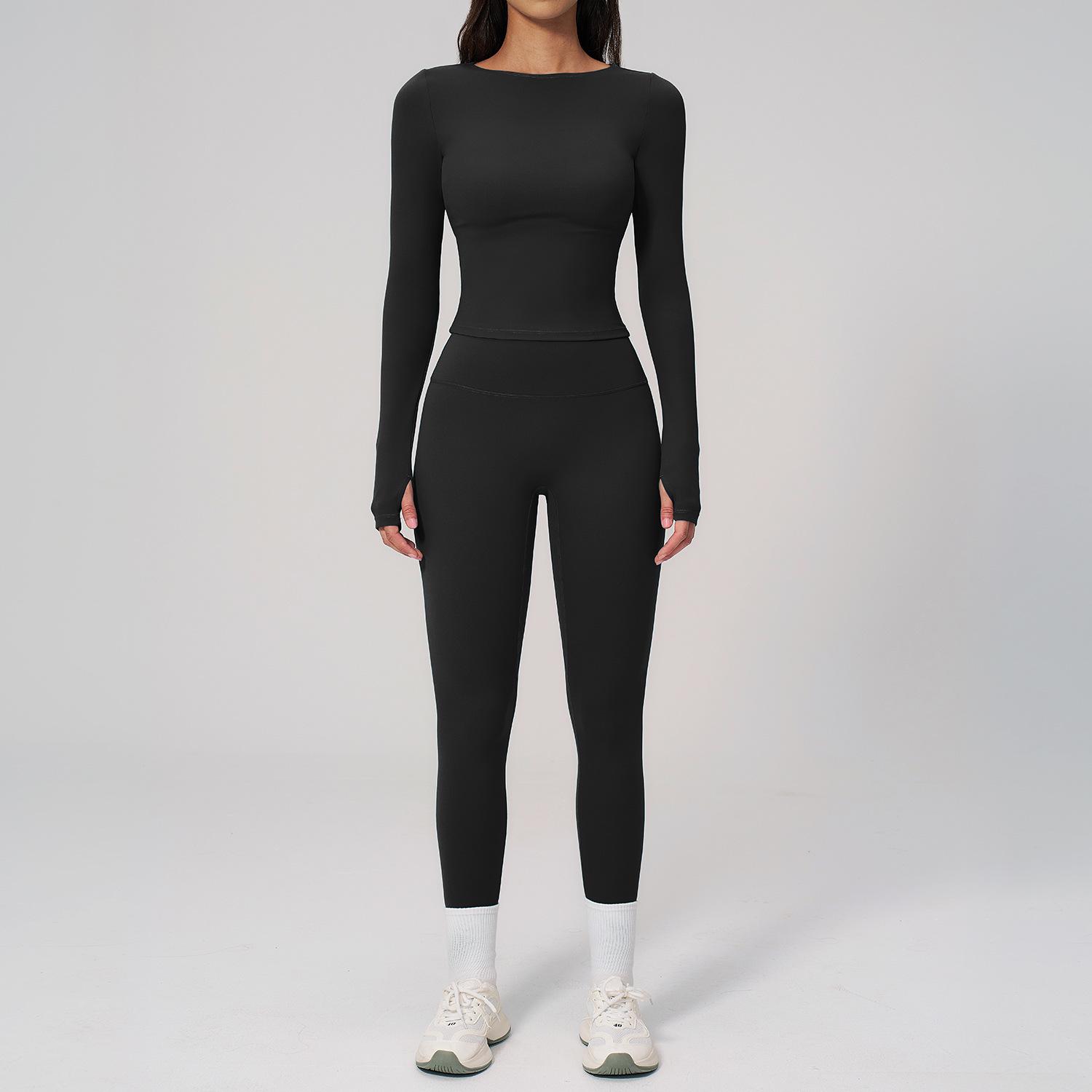 Dare to Show High-End Yoga Top & Hip-Lifting High-Waisted Running Tights