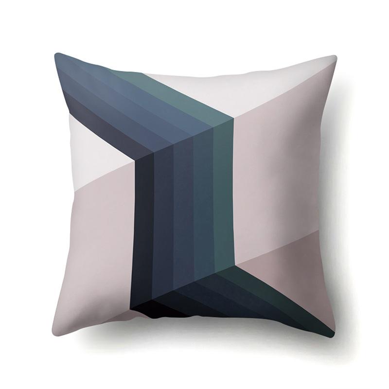 Nordic Style Ins Marble Polyester Pillowcase Car Decoration Home Printed Waist Cushion Pillowcase
