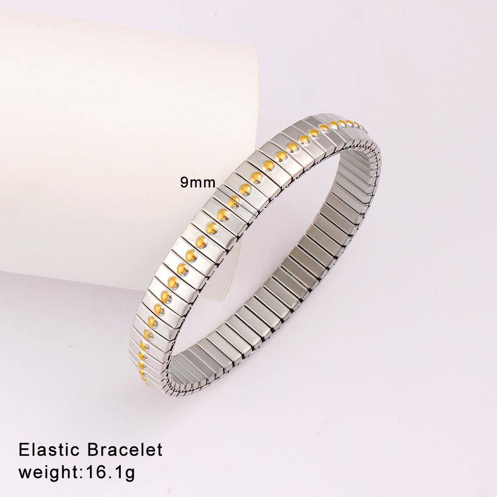 Modisches Edelstahlarmband für Männer und Frauen Abnehmbare elastische Kette Italienisches Charm-Armband