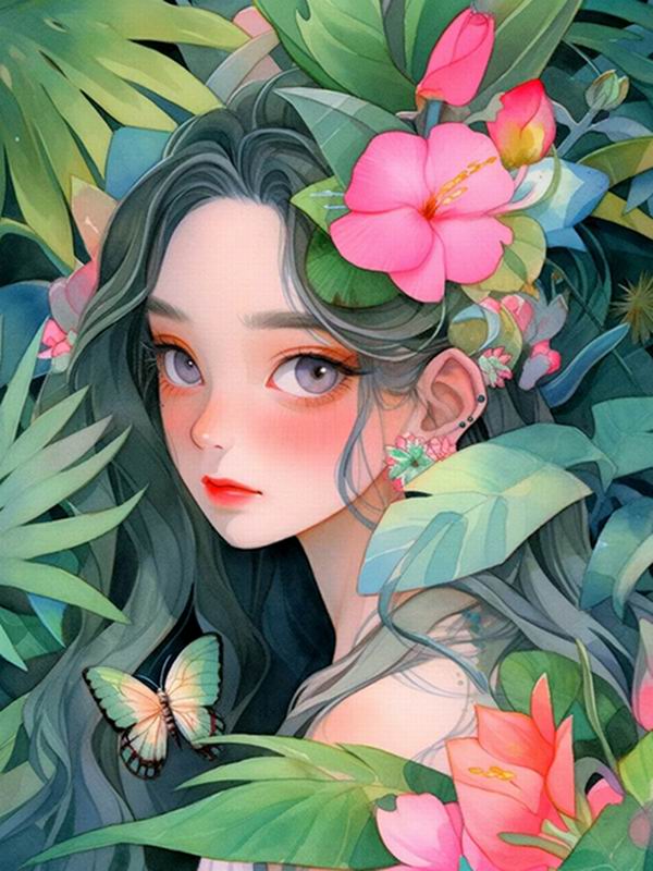 Κινούμενα Σχέδια Κορίτσι Ζωγραφική με Διαμάντια Νέες Αφίξεις DIY Πλήρης Τετράγωνη Στρογγυλή Τρυπάνι Στρας Κέντημα Λουλούδια και Πουλιά Μωσαϊκό Κιτ Σταυροβελονιάς Διακόσμηση Τοίχου