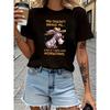 T-shirt | "Fun Retro" Creative Pattern Printing, Soft and Comfortable 100% Pure, Casual and Elegant, Trendy Women'S Clothing, Crew Neck, Short Sleeves