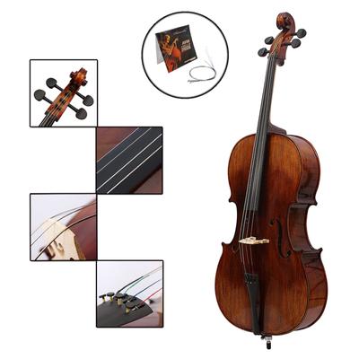 Universal Cello Strings Replacement Steel Core Wrap Nickel Silver String for Professional and Student Cello Players