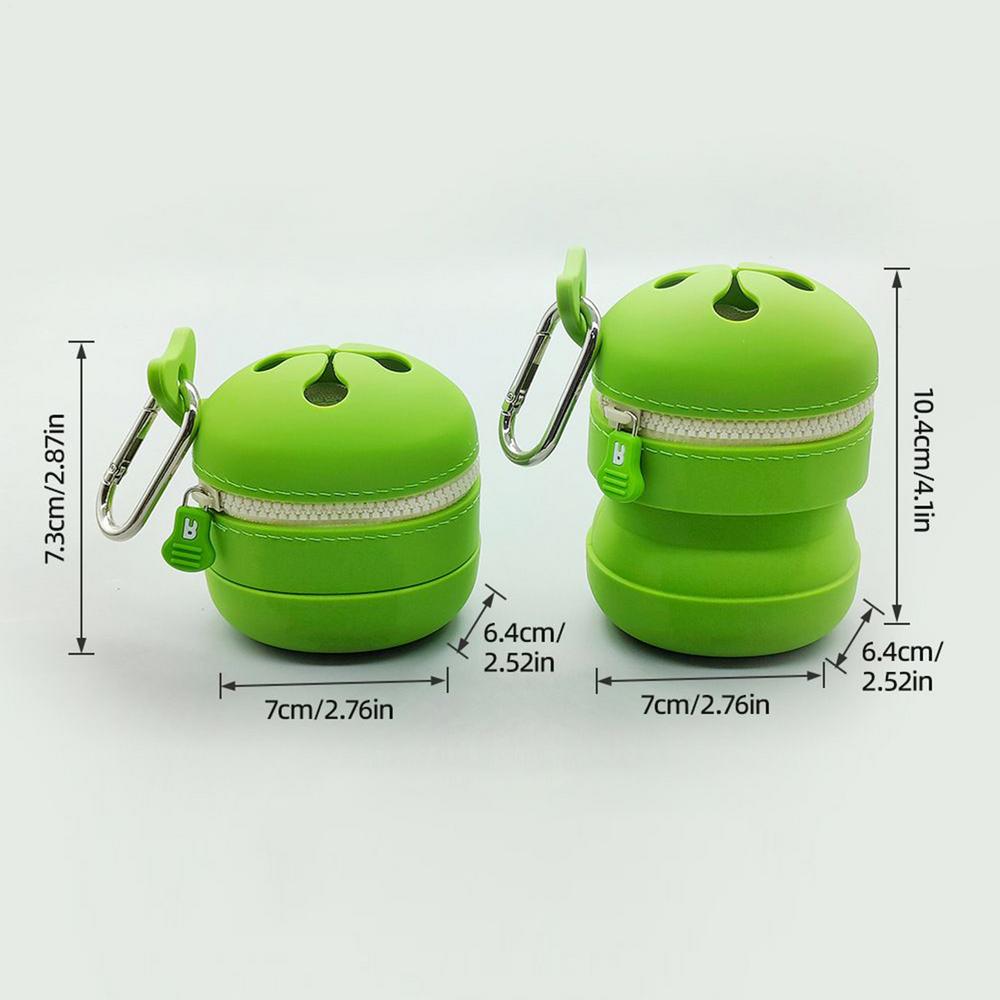 High elastic silicone Fly Fishing Foldable Trash Bin Outdoor Portable Camping Multifunctional Trash Can Garbage Box with Hook