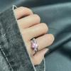 Lindon Classic Copper Alloy Zircon Ring Ladies Jewelry Wedding Promise Party Gift