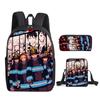 Classic Funny Fire Force season 3 3D Print 3pcs/Set pupil School Bags Laptop Daypack Backpack Inclined shoulder bag Pencil Case