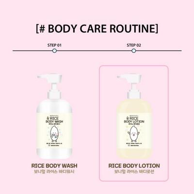 Rýžové tělové mléko / tělové mléko 1000 ml, zklidňující, vyživující, hydratační, korejská kosmetika, Kbeauty, vzorek