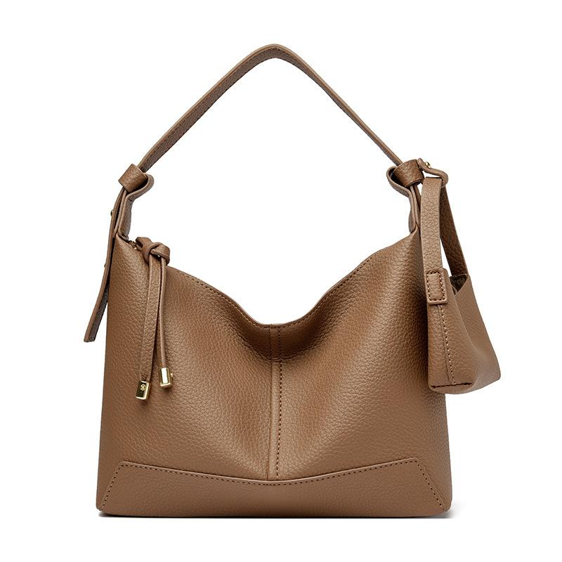 Lychee Shoulder Women's Bag Large Capacity Messenger Tote Bag Mommy Bag Dumpling Fashion Simple Shopping Bag