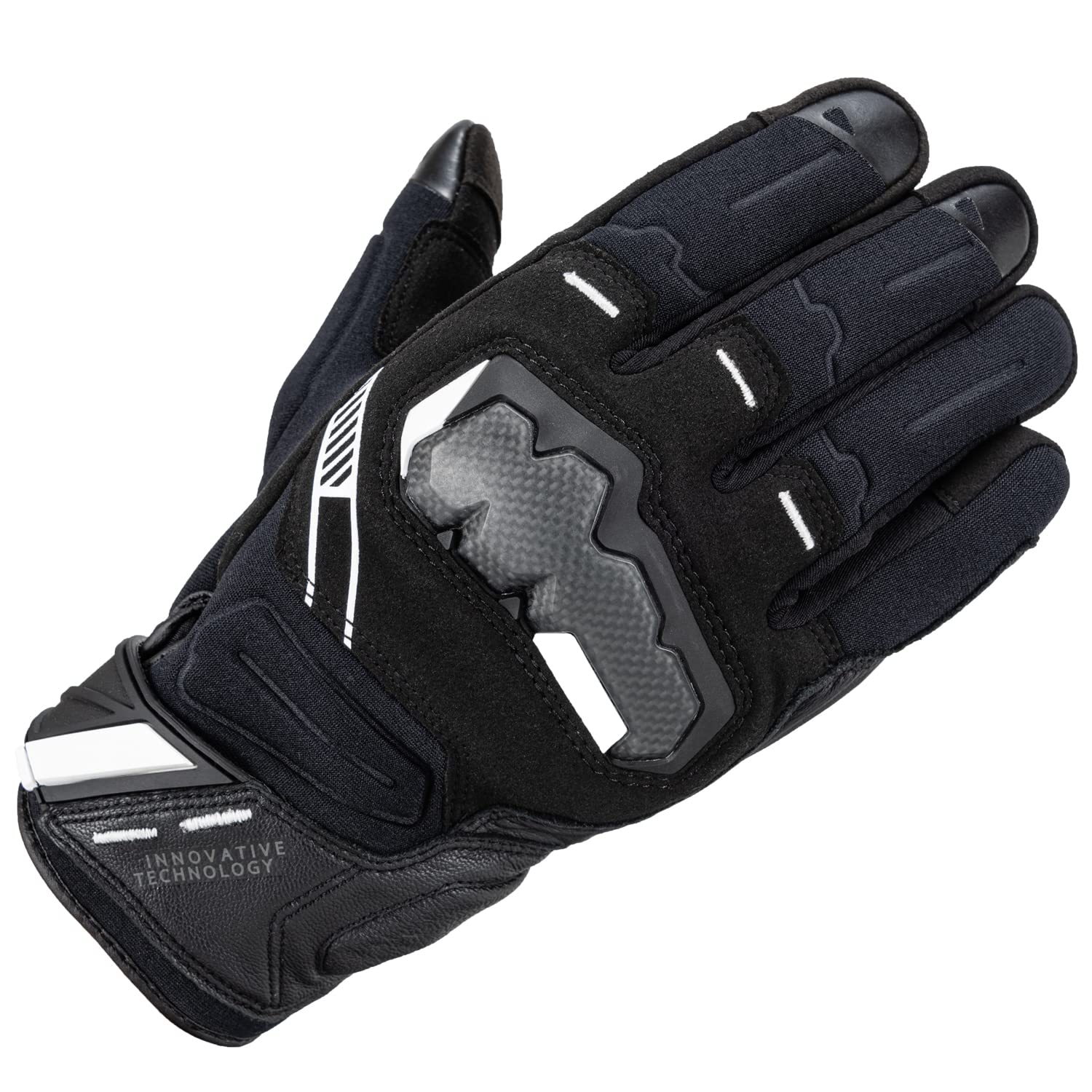 

RS Taichi RST647 Motorcycle Riding Touchscreen Armed Winter Gloves Women s Black/White Gloves, Autumn/Winter, Waterproof, Cold-Resistant, Warm,