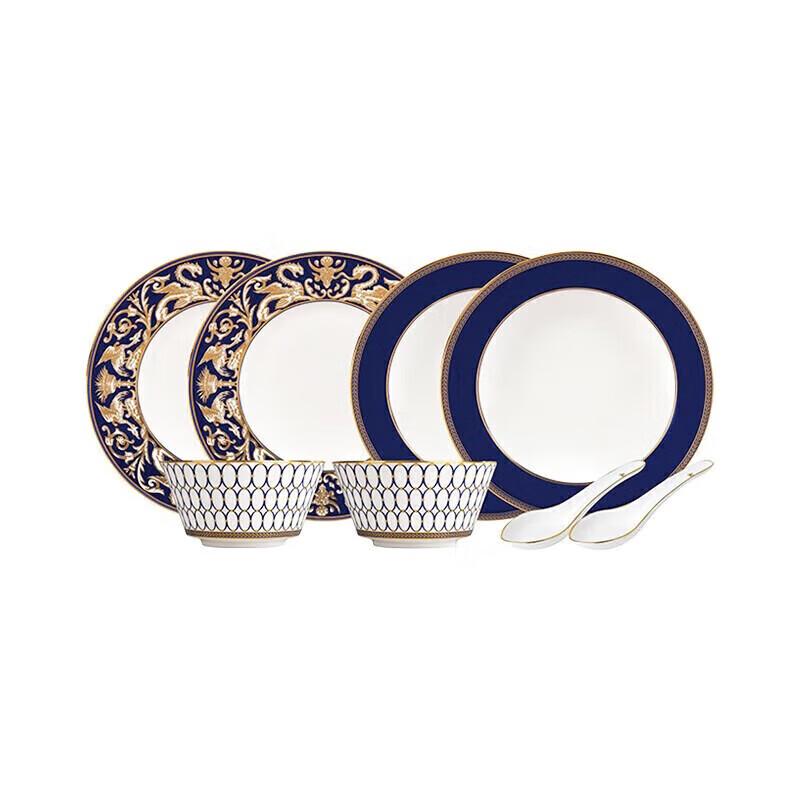 Wedgwood Golden Age Midnight Blue 8-Piece Bone China Dinnerware Set