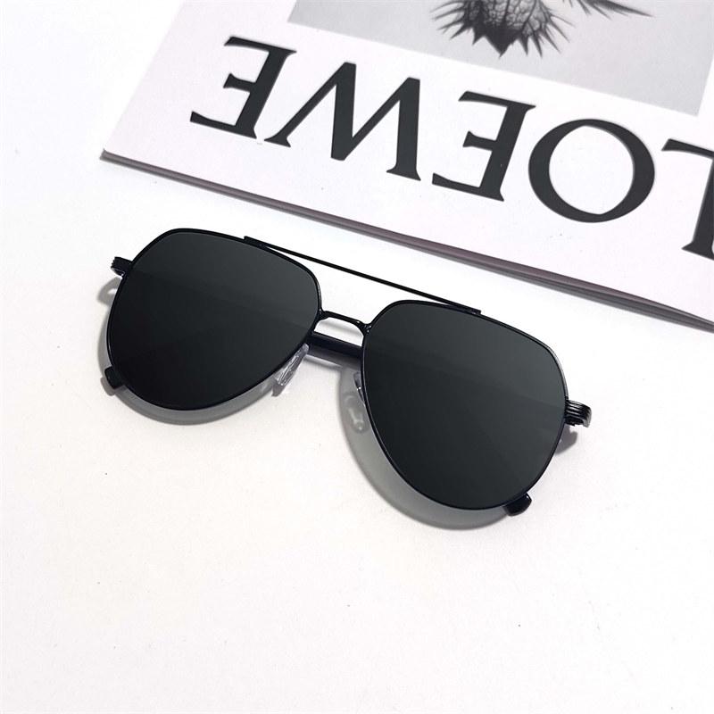 Metal Frame Polarized Sunglasses for Men Fashion Pilot Fishing Driving Glasses Outdoor Uv400 Anti Glare Eyeglasses