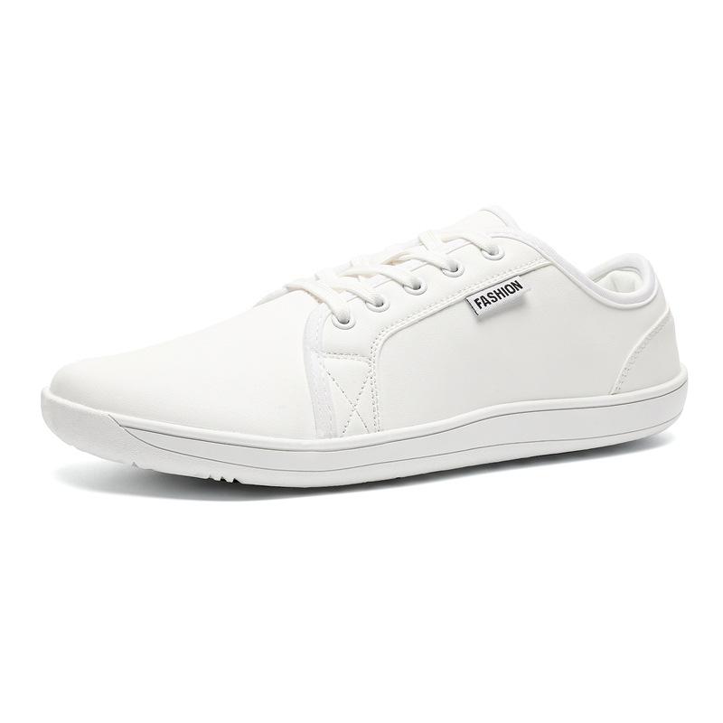 Shoes for Women Sneakers Low Cut Lace Up Leather Casual Shoes Women Wide Minimalist Barefoot Shoes Walking Sneakers