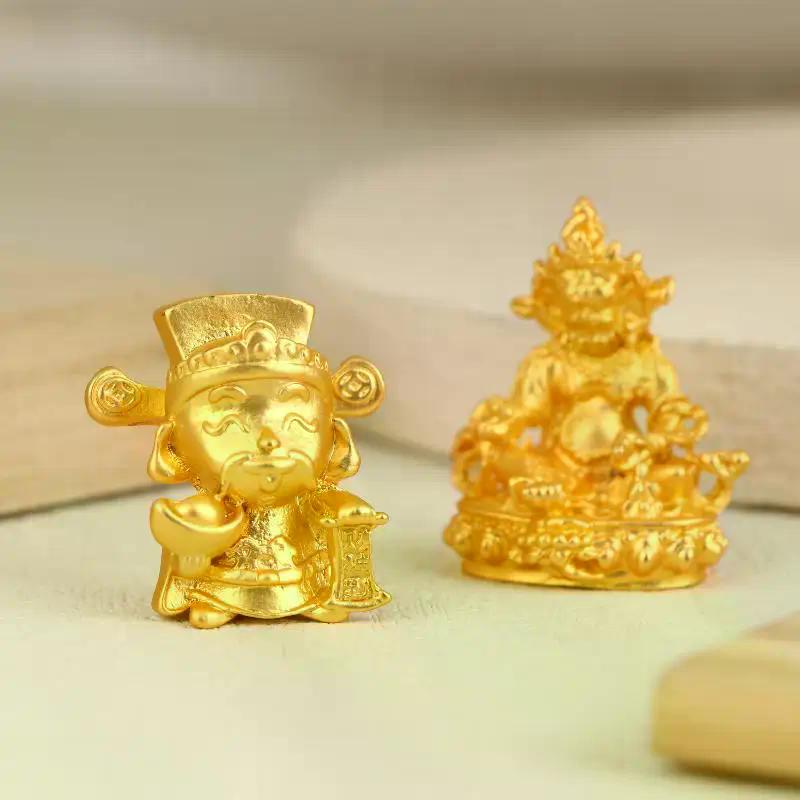 Golden Eight-Directional Wealth Chinese God Of Wealth DIY Desktop Carving Ornament Fashion Versatile High-Value Decoration Gift