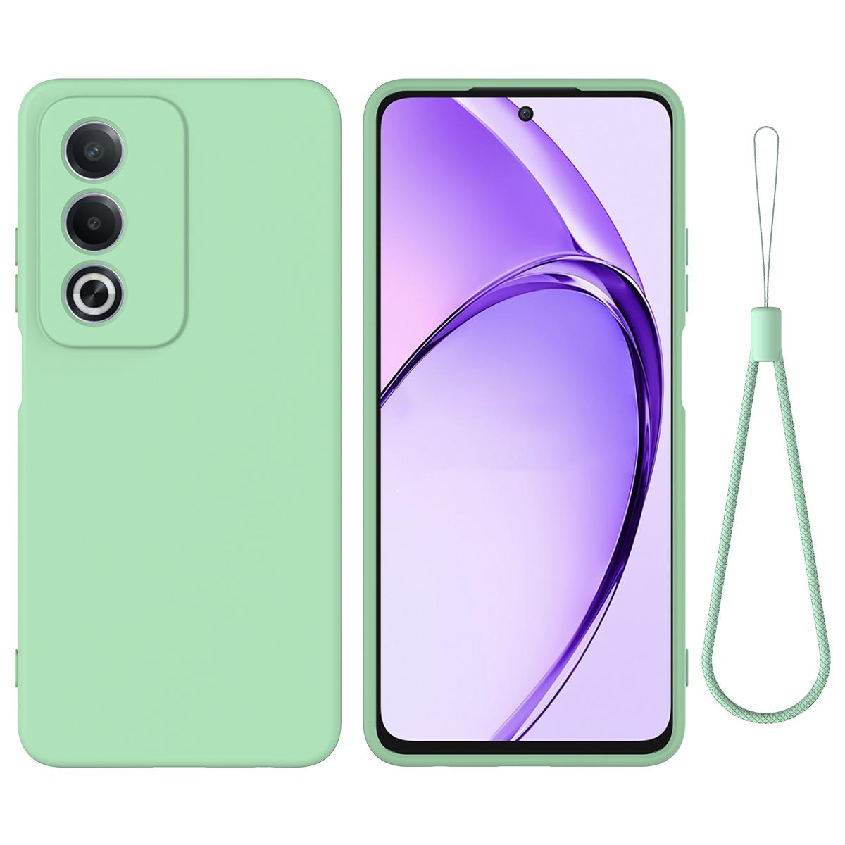 

Чохол для телефону Oppo A80 5G з рідкого силікону, стійкий до подряпин, з ремінцем на руку C