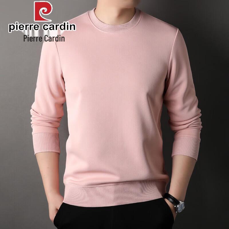 Pierre Cardin Men s Solid Long-Sleeve Round Neck Casual Sweatshirt 4XL
