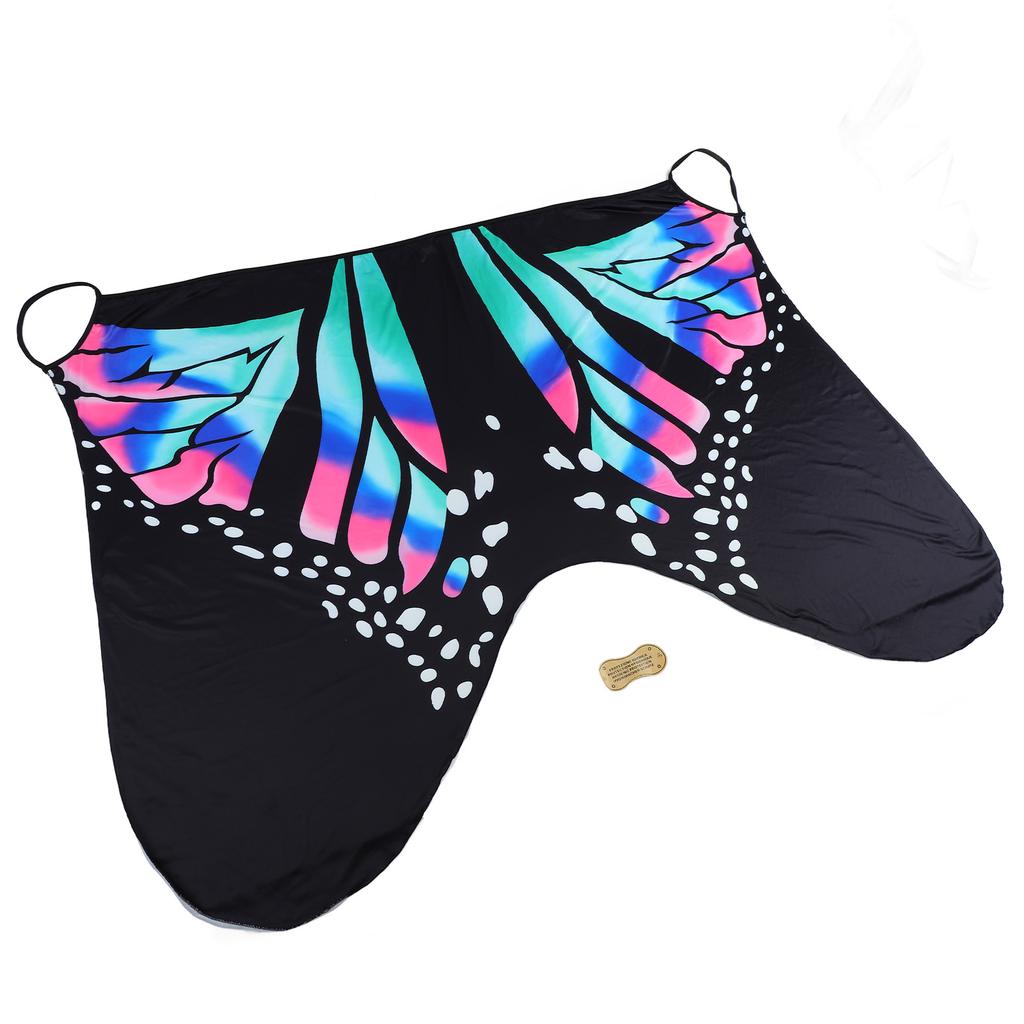 Beach Swimwear Cover Up Butterfly Pattern Comfortable Breathable Stylish Bikini Cover Up Blue