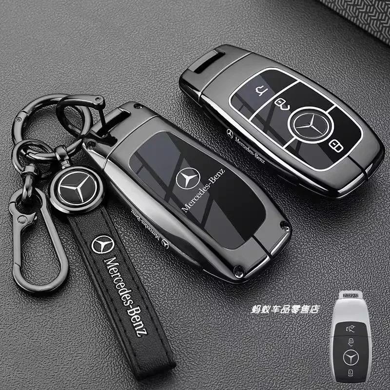 Zinc Alloy Car Remote Key Case Cover Shell For Mercedes Benz A C E S G Class GLC CLE CLA GLB GLS W177 W205 W213 W222 X167 AMG FF2