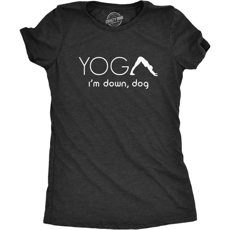 

Womens Yoga Im Down Dog Tshirt Funny Fitness Exercise Tee XXXXXL різнокольоровий