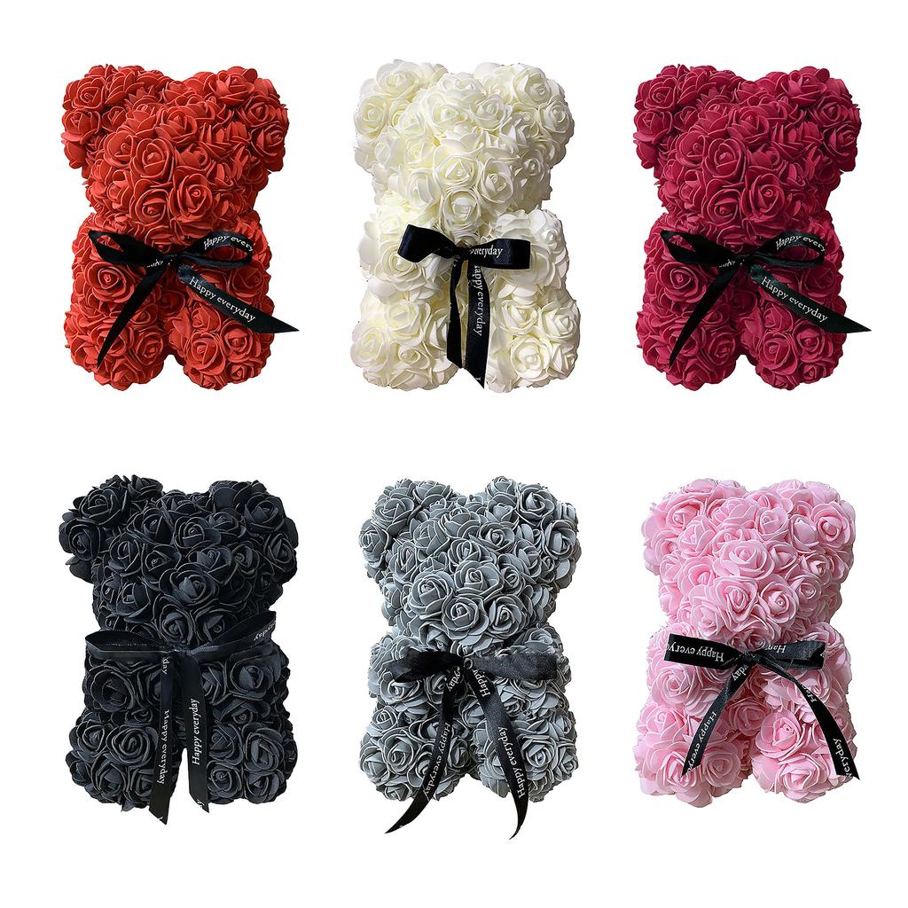 Romantic Artificial Rose Flower Teddy Bear Valentine s Day Gift