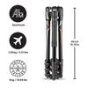 Manfrotto Befree Advanced Aluminum Tripod Kit with Quick Release Plate for Sony and Tripod, 4-Section, Lever-Lock Type, L-Type 7 9 (MKBFRLA-BH)