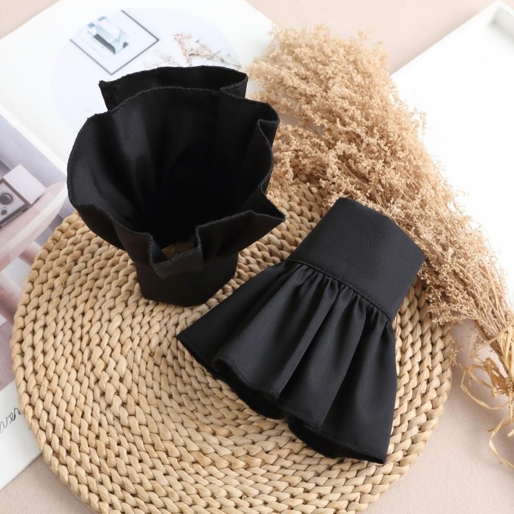Ruffles Pleated Fake Sleeves Chiffon Hand Wrist Cuffs Sweet Fake Cuffs  Sweater Decorative