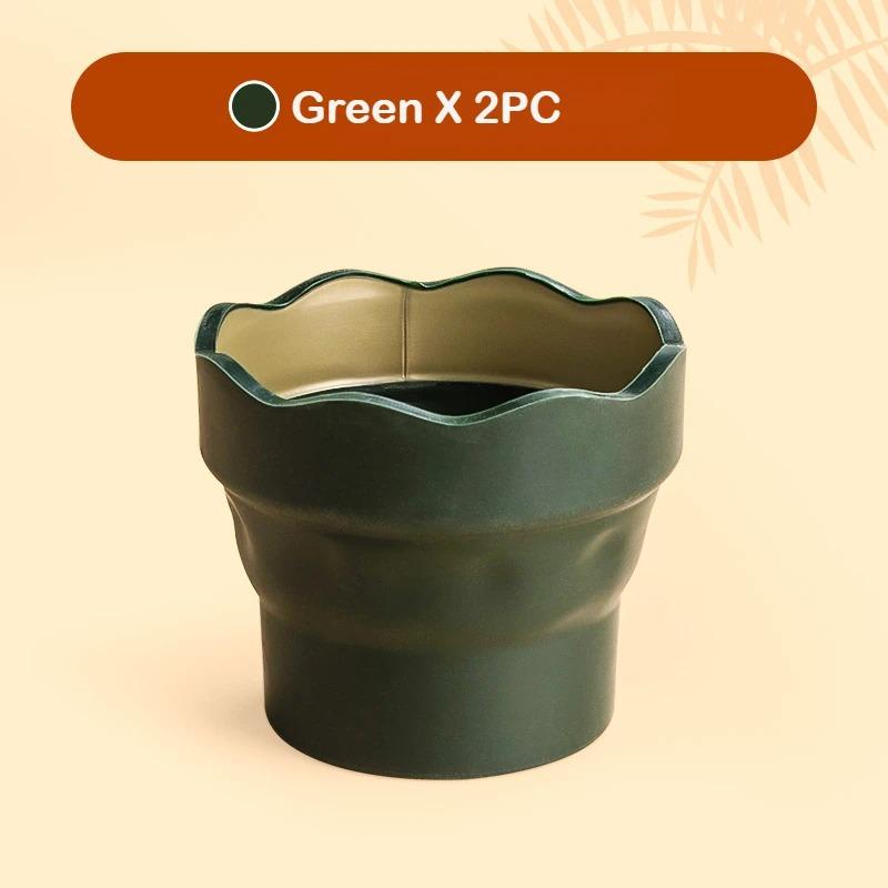 Faber-Castell Clic & Go Artist Water Cup - Dark Green Paint Brush Washer Folding Washing Bucket Retractable Brush Bucket