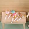 1/12 Dollhouse Simulation Heart Lollipop Dollhouse Miniature Candy Ornament Dolls House Food Accessories Pretend Play Toys