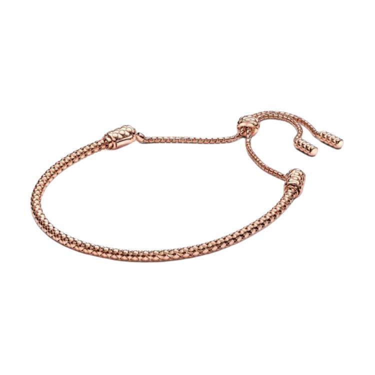 Pandora Brand Logo 925 Silver Bracelet Women Bracelet Gold 583090C00 Box